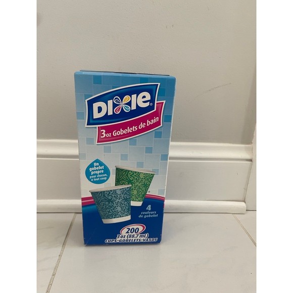 VTG Dixie Bathroom Paper Refill Cups New Sealed Assorted Designs 200 Count 3 Oz - Picture 3 of 7